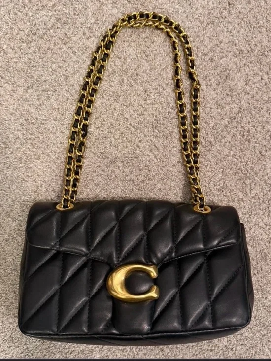 Coach Black Quilted Shoulder Bag with Gold Hardware - Picture 1 of 4